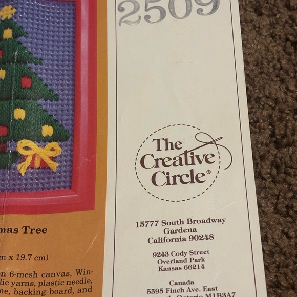 Vintage 1984 Creative Circle Embroidery Kit #2509 Frosty New never been used - Picture 6 of 8